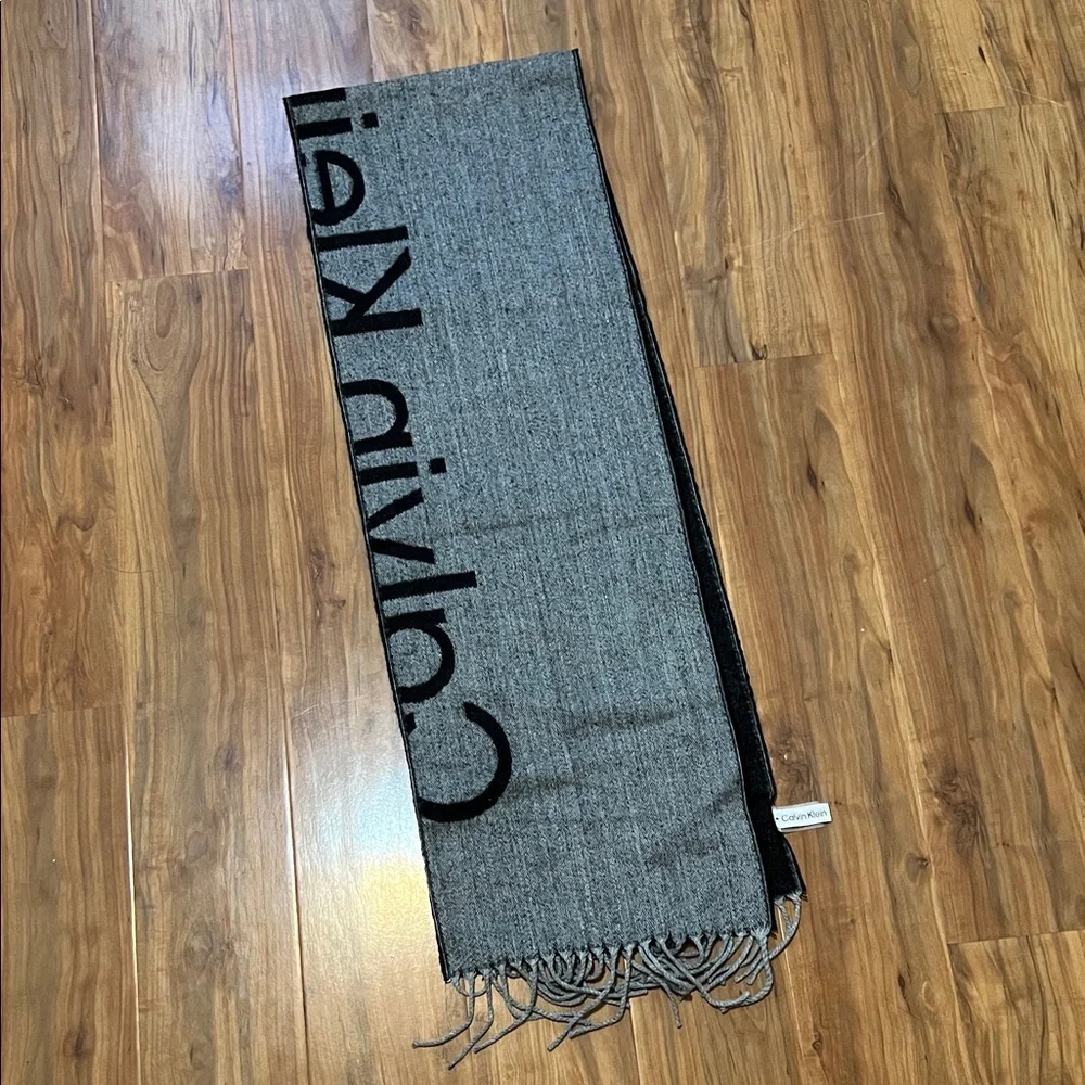 Calvin Klein Charcoal and Slate Women's Scarf